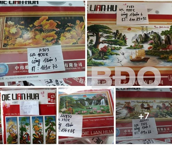 Một tài khoản trên mạng xã hội tuyển người thêu tranh chữ thập.