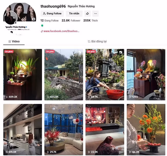 Thảo Hương luôn cảm thấy hạnh phúc vì có một gia đình đầy ắp tiếng cười. Cô thường xuyên chia sẻ những câu chuyện cuộc sống của mình lên trang Tik Tok cá nhân và nhận được rất nhiều sự quan tâm của cộng đồng mạng.