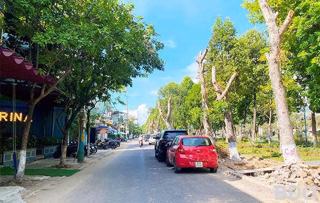 Tuyến phố Đô Đốc Bảo cùng với tuyến phố Phạm Hùng sẽ được tổ chức thành phố đi bộ Đô Đốc Bảo - Phạm Hùng. Ảnh: MAI HOÀNG