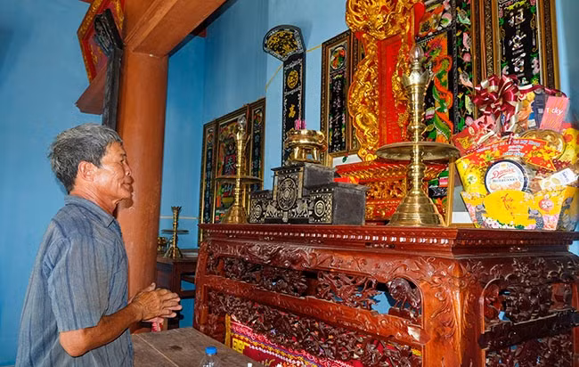 Khu nhà từ đường gia tộc Nguyễn Đăng thờ tướng Nguyễn Đăng Lâm tại thôn Chánh Lạc, xã Cát Tường, huyện Phù Cát. Ảnh: NGỌC NHUẬN