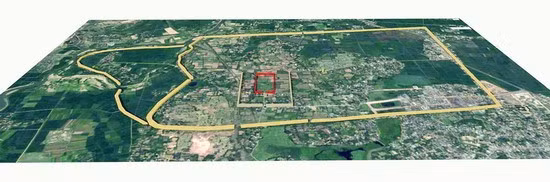 Thành Hoàng Đế (ảnh chụp từ vệ tinh).