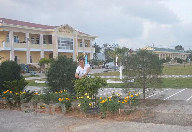 Có doanh trại mới, cán bộ, chiến sĩ Trung đoàn 977 luôn cố gắng chăm chút cho gọn gàng, đẹp đẽ hơn nữa.