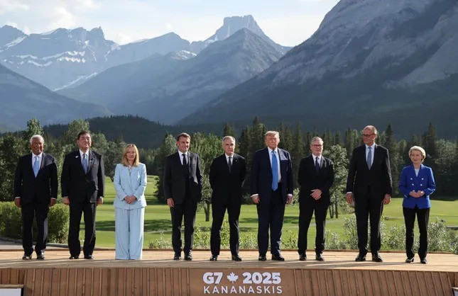 Các lãnh đạo G7 nhóm họp tại Canada. (Ảnh: EPA) Các lãnh đạo G7 nhóm họp tại Canada. (Ảnh: EPA)