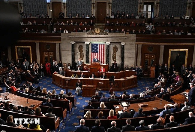 Toàn cảnh phiên họp Hạ viện Mỹ tại Washington, DC. (Ảnh: AFP/TTXVN)