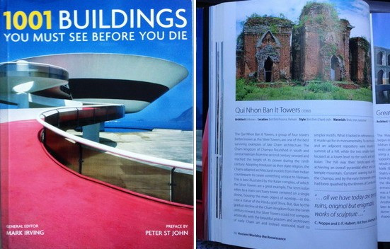 Bìa cuốn sách “1.001 công trình kiến trúc phải đến trong cuộc đời” và phần giới thiệu về tháp Bánh Ít trong cuốn sách này. Bìa cuốn sách “1.001 công trình kiến trúc phải đến trong cuộc đời” và phần giới thiệu về tháp Bánh Ít trong cuốn sách này.