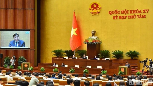 Quang cảnh phiên họp. (Ảnh: THỦY NGUYÊN)