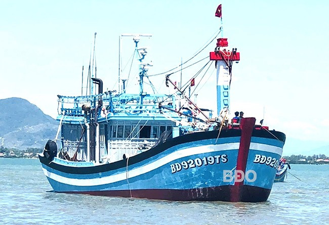 Đa số tàu cá của Bình Định đã lắp đặt thiết bị VMS theo quy định. Ảnh: N.N