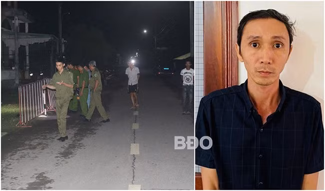 Hiện trường vụ giết người ở xã Phước An (huyện Tuy Phước) và đối tượng Nguyễn Duy Ngọc. Ảnh: Cơ quan CA cung cấp