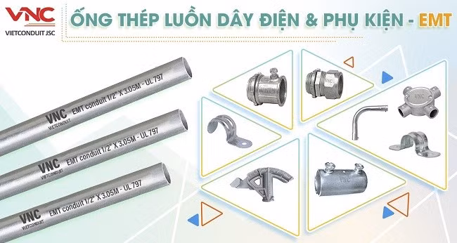 Ống thép luồn dây điện EMT – Vietconduit sản xuất đạt chuẩn UL 797 Ống thép luồn dây điện EMT – Vietconduit sản xuất đạt chuẩn UL 797