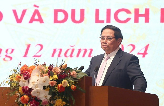 Thủ tướng Phạm Minh Chính phát biểu kết luận hội nghị. Ảnh: Nam Nguyễn