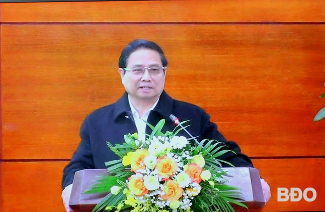 Thủ tướng Chính phủ Phạm Minh Chính phát biểu kết luận hội nghị. Ảnh: TRỌNG LỢI