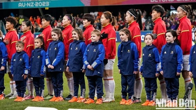 Đội tuyển nữ Việt Nam lần đầu dự World Cup nữ 2023 diễn ra tại Australia và New Zealand. (Ảnh: ĐỖ ĐẠT) Đội tuyển nữ Việt Nam lần đầu dự World Cup nữ 2023 diễn ra tại Australia và New Zealand. (Ảnh: ĐỖ ĐẠT)
