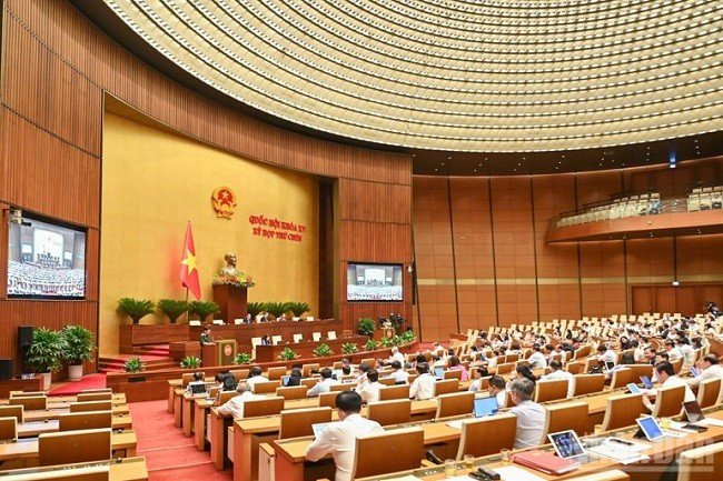 Quang cảnh phiên họp sáng 11.6. (Ảnh: DUY LINH)