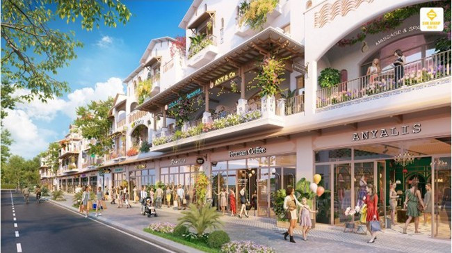 Phối cảnh thiết kế hiện đại của nhà phố Sun Group Vũng Tàu.