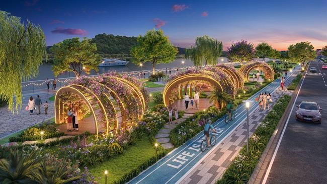 Khu vườn hoa sau cảnh quan sẽ là điểm vui chơi, chạy bộ, đạp xe… cuối tuần cho cộng đồng cư dân tại Quy Nhơn Iconic. Ảnh: Realty Holdings Khu vườn hoa sau cảnh quan sẽ là điểm vui chơi, chạy bộ, đạp xe… cuối tuần cho cộng đồng cư dân tại Quy Nhơn Iconic. Ảnh: Realty Holdings