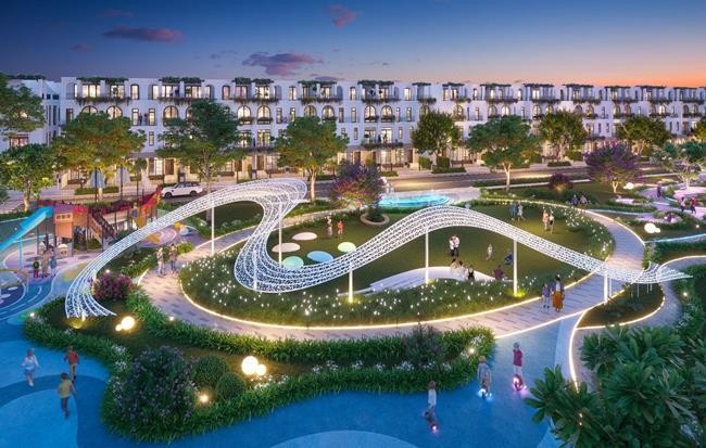 Phối cảnh vườn ánh sáng với mảng xanh chiếm tỷ lệ lớn, thích hợp là nơi giải trí, thư giãn cho cả gia đình. Ảnh: Realty Holdings Phối cảnh vườn ánh sáng với mảng xanh chiếm tỷ lệ lớn, thích hợp là nơi giải trí, thư giãn cho cả gia đình. Ảnh: Realty Holdings