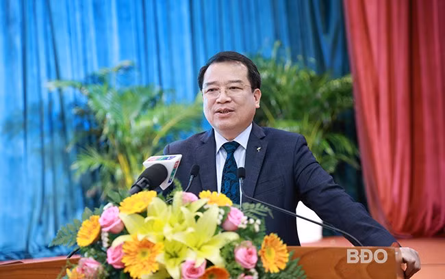 Phó Cục trưởng Cục Du lịch quốc gia Việt Nam Hà Văn Siêu phát biểu tại Hội thảo. Ảnh: ĐOAN NGỌC