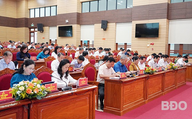 Các đại biểu tham dự Hội nghị. N.H Các đại biểu tham dự Hội nghị. N.H
