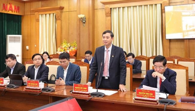 Chủ tịch UBND tỉnh Bắc Giang - ông Nguyễn Việt Oanh phát biểu tại sự kiện. Ảnh: FPT.