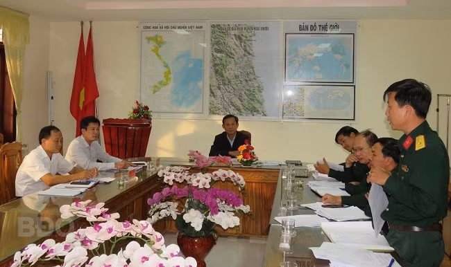 Chi bộ Quân sự TX Hoài Nhơn họp kiểm điểm, đánh giá chất lượng đảng viên năm 2019.