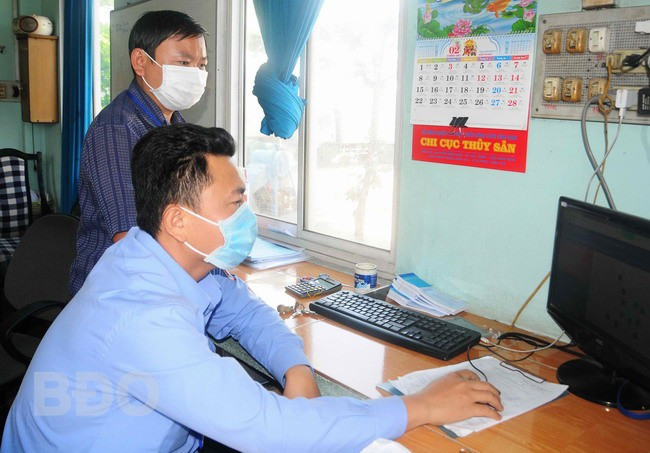 Bình Định tiên phong thành lập Văn phòng thanh tra, kiểm soát nghề cá và các tổ IUU kiểm soát tàu cá tại các cảng cá trong tỉnh. Ảnh: NGỌC NHUẬN