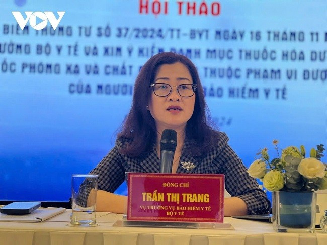 Bà Trần Thị Trang, Vụ trưởng Vụ Bảo hiểm Y tế