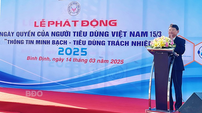 Phó Chủ tịch UBND tỉnh Nguyễn Tự Công Hoàng phát biểu chỉ đạo tại Lễ phát động. Ảnh: HẢI YẾN