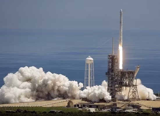 Hình ảnh vụ phóng tên lửa SpaceX. (Nguồn: AP)