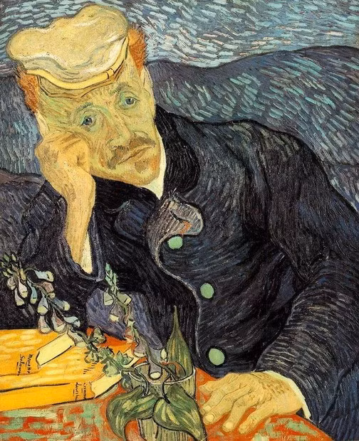 Chân dung bác sĩ Gachet. Tranh của Vincent Van Gogh