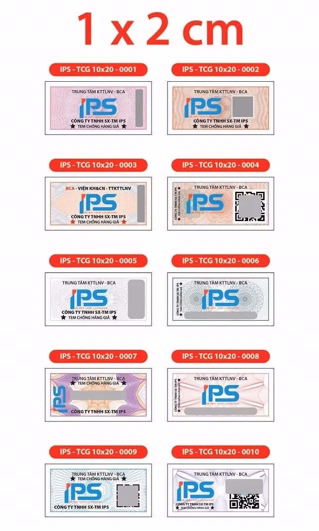 Tem chống giả IPS được tích hợp những công nghệ hiện đại