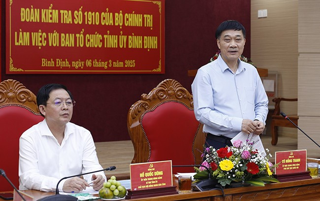 Phó Chủ tịch Quốc hội Vũ Hồng Thanh, Phó Trưởng đoàn Thường trực Đoàn Kiểm tra 1910, quán triệt mục đích, yêu cầu, nội dung kiểm tra.