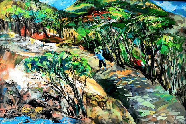 Con đường mới qua đèo Ô Phi. Ảnh: NVCC