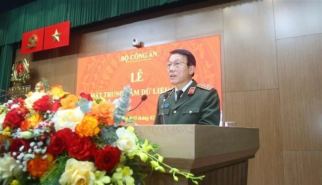Bộ trưởng Lương Tam Quang phát biểu tại buổi lễ - Ảnh: Bộ Công an Bộ trưởng Lương Tam Quang phát biểu tại buổi lễ - Ảnh: Bộ Công an