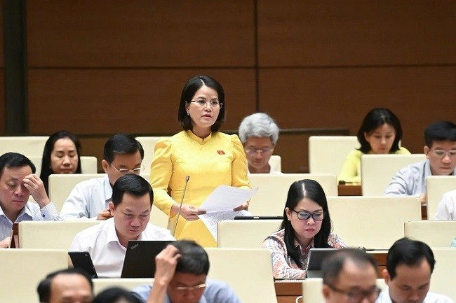 Đại biểu Nguyễn Hoàng Bảo Trân. Ảnh: Quốc hội Đại biểu Nguyễn Hoàng Bảo Trân. Ảnh: Quốc hội