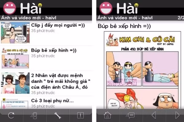 Ảnh chụp giao diện Haivl.com. (Nguồn: blackberryvietnam.net)