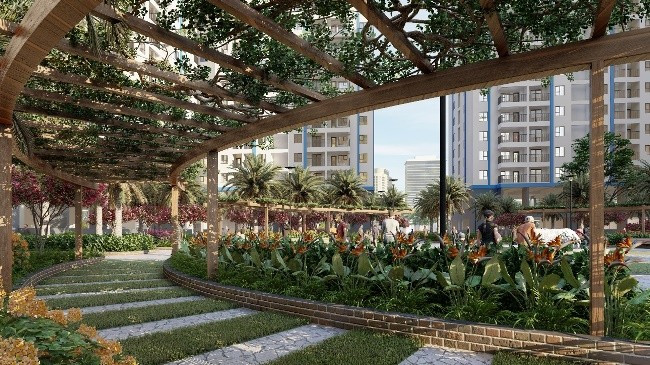 Phối cảnh sân vườn tại dự án Phối cảnh sân vườn tại dự án