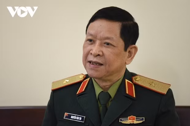 Thiếu tướng Nguyễn Văn Tín, nguyên Phó Cục trưởng Cục Tuyên huấn, Bộ Quốc phòng (Ảnh: Thi Uyên)