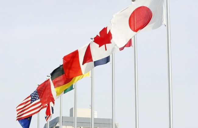 Đây là lần đầu tiên bộ trưởng ngoại giao các nước G7 nhóm họp sau khi chính quyền mới tại Washington lên cầm quyền. Ảnh: Kyodo.