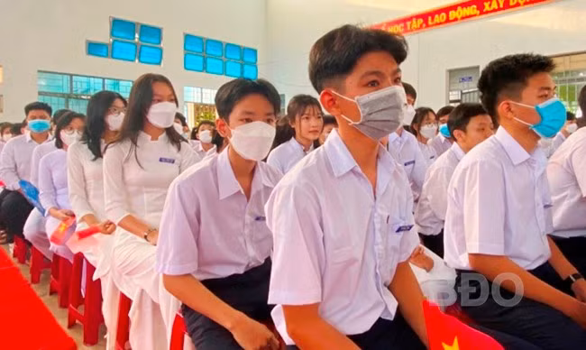 Chỉ tiêu tuyển sinh năm học tới đảm bảo tỷ lệ học sinh tốt nghiệp THCS vào học lớp 10 không quá 85%. Ảnh: M.H