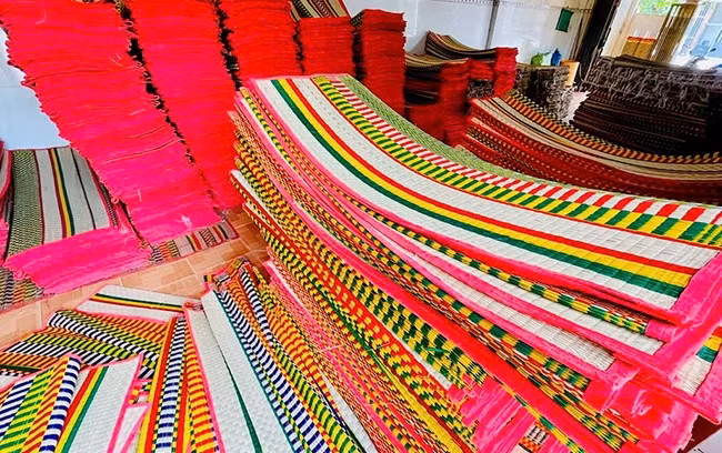 Chiếu cói Hoài Châu Bắc. Ảnh: zingnews