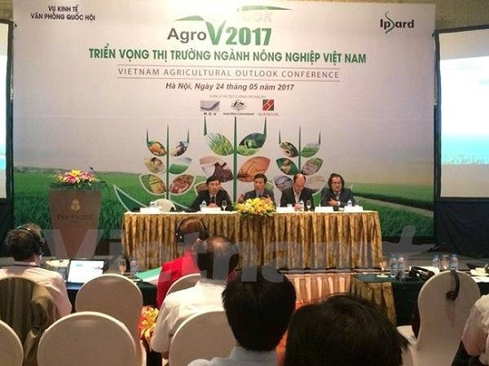 Các chuyên gia tham gia và bàn luận tại tại Hội thảo Triển vọng thị trường nông nghiệp Việt Nam 2017. (Ảnh: Thanh Tâm/Vietnam+)