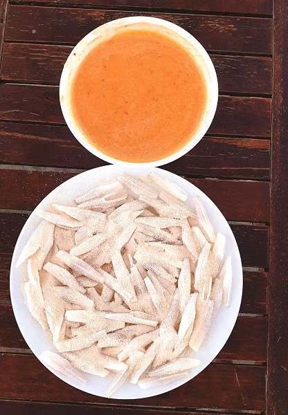Gỏi cá trỏng khô.