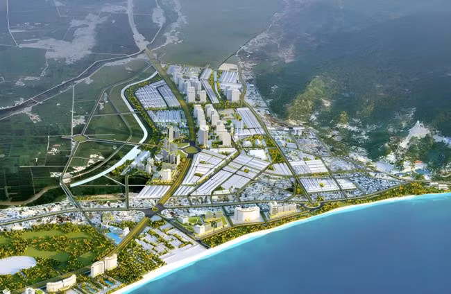 Phối cảnh 3D tổng thể quy hoạch khu Đô thị cửa ngõ Cát Tiến