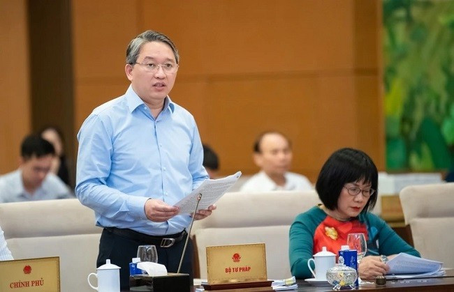 Bộ trưởng Tư pháp Nguyễn Hải Ninh. (Ảnh: Media Quốc hội) Bộ trưởng Tư pháp Nguyễn Hải Ninh. (Ảnh: Media Quốc hội)