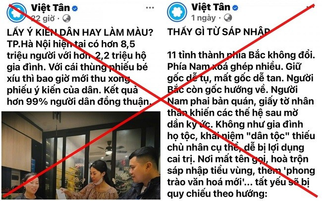 Những thông tin chống phá "cách mạng tinh gọn bộ máy" thường xuyên xuất hiện trên không gian mạng.