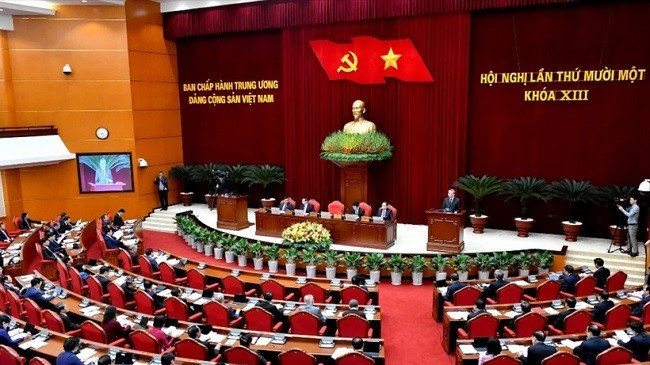 Hội nghị lần thứ 11 Ban Chấp hành Trung ương Đảng Cộng sản Việt Nam khóa XIII đã quyết nghị nhiều vấn đề hệ trọng đối với sự phát triển đất nước trong kỷ nguyên mới. (Ảnh: ĐĂNG KHOA) Hội nghị lần thứ 11 Ban Chấp hành Trung ương Đảng Cộng sản Việt Nam khóa XIII đã quyết nghị nhiều vấn đề hệ trọng đối với sự phát triển đất nước trong kỷ nguyên mới. (Ảnh: ĐĂNG KHOA)