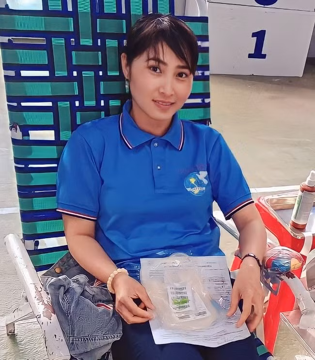 Chị Thanh Hoan tham gia hiến máu đợt 1 năm 2023 ở địa phương. Ảnh: Hội LHPN TX An Nhơn Chị Thanh Hoan tham gia hiến máu đợt 1 năm 2023 ở địa phương. Ảnh: Hội LHPN TX An Nhơn