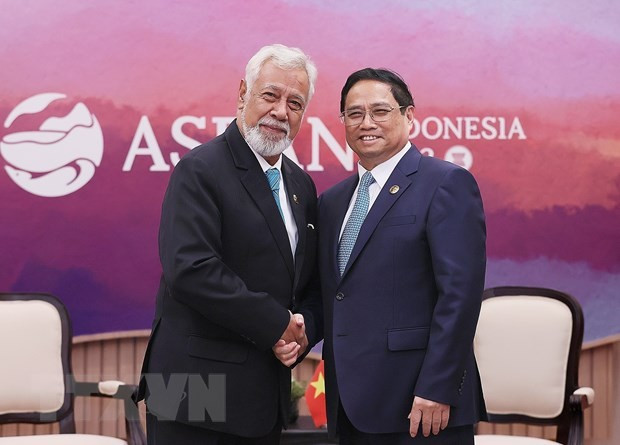 Thủ tướng Phạm Minh Chính gặp Thủ tướng Timor-Leste Xanana Gusmao. Ảnh: Dương Giang/TTXVN Thủ tướng Phạm Minh Chính gặp Thủ tướng Timor-Leste Xanana Gusmao. Ảnh: Dương Giang/TTXVN