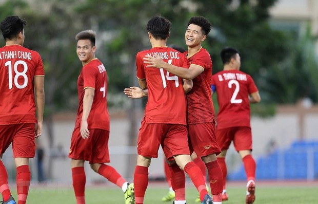 SBS Sports sẽ phát sóng trực tiếp tất cả trận đấu của U22 Việt Nam. (Ảnh: Hoàng Linh/TTXVN)