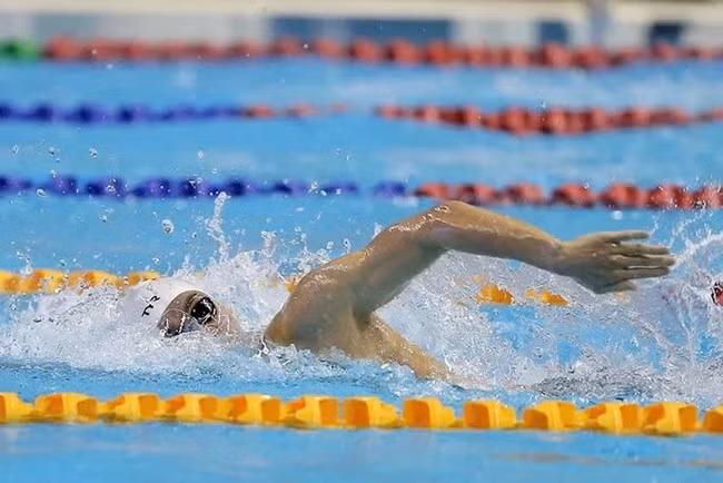 Nguyễn Huy Hoàng vẫn đang là tuyển thủ trọng điểm của đội tuyển bơi Việt Nam. Ảnh: DŨNG PHƯƠNG